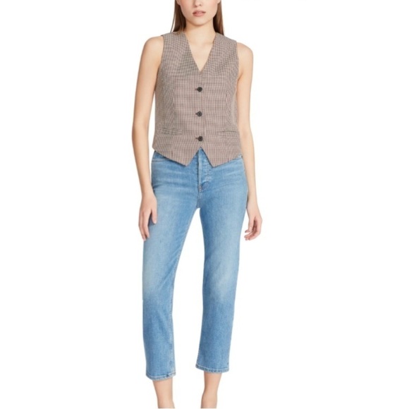 Steve Madden Houndstooth Vest Size L - Picture 2 of 8